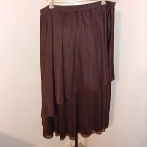 Chocolate chiffon layer skirt